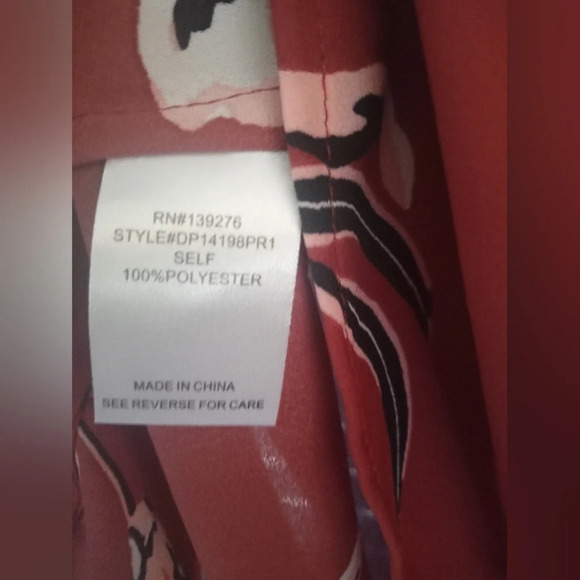 Anthropologie‎ Daniel Rainn Koda Split Neck Floral Boho Blouse Size  Petite XS - Picture 6 of 6